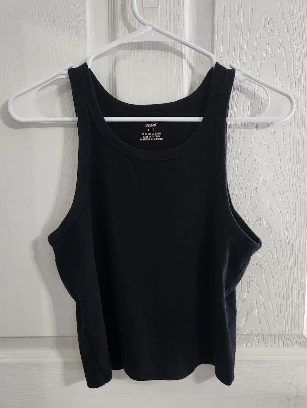 Aerie tank tops set of 2 Large minimalist basic staple stretch black Gray